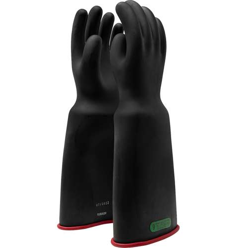 0161-3-18 NOVAX INSULATING GLOVE, CLASS 3, 18 IN., BLK./RED, BELL CUFF
