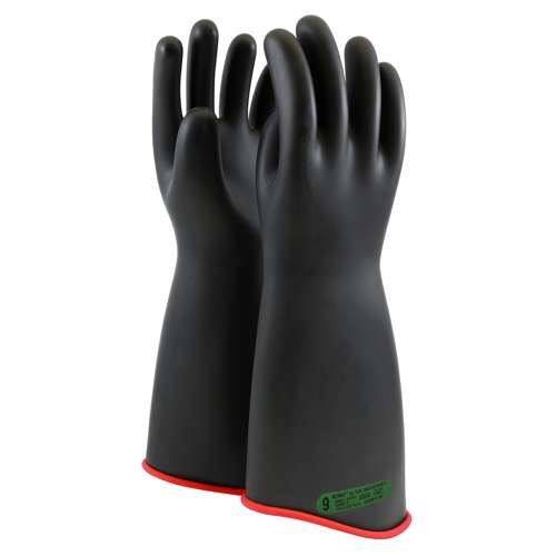 0162-3-18 Class 3 Rubber Insulating Glove with Contour Cuff - 18"