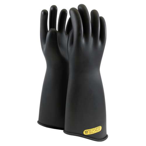 0163-2-18 NOVAX INSULATING GLOVE, CLASS 2, 18 IN., BLACK, CONTOUR CUFF Black, Contour Cuff