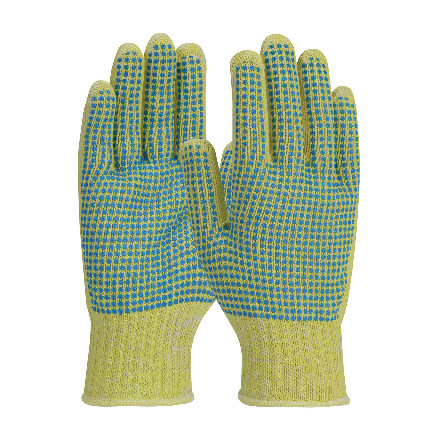 08-K252 Seamless Knit DuPont™ Kevlar® / Cotton Plated Glove with Double-Sided PVC Dot Grip - Medium Weight
