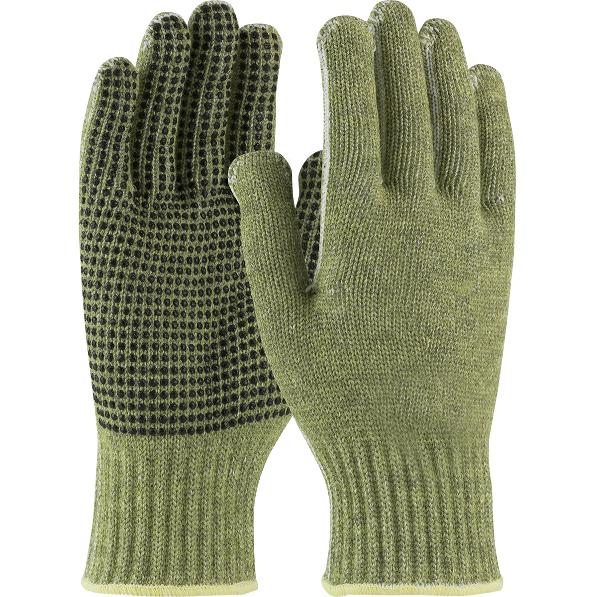 08-KA740PD Seamless Knit ACP / DuPont™ Kevlar® Blended Glove with PVC Dot Grip and Polyester Lining - Economy Weight