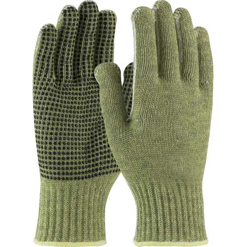 08-KA740PD Seamless Knit ACP / DuPont™ Kevlar® Blended Glove with PVC Dot Grip and Polyester Lining - Economy Weight