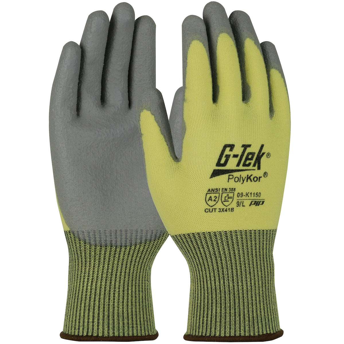Seamless Knit PolyKor® Blended Glove with Polyurethane Coated Flat Grip on Palm & Fingers