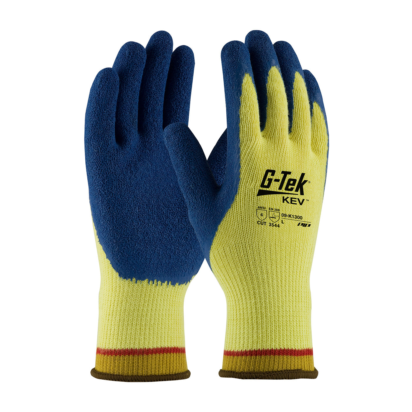 09-K1300 Premium Seamless Knit DuPont™ Kevlar® Glove with Latex Coated Crinkle Grip on Palm & Fingers