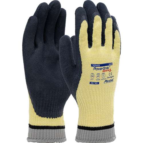 09-K1444 Seamless Knit DuPont™ Kevlar® Glove with Latex Coated MicroFinish Grip on Palm & Fingers