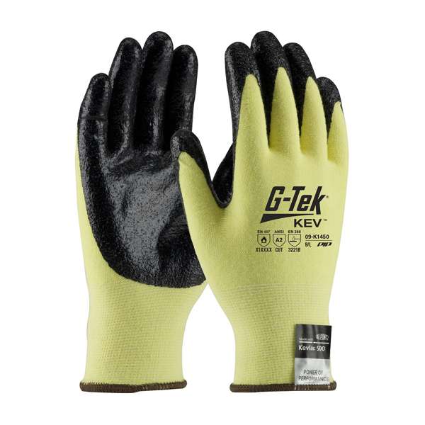 Seamless Knit DuPont™ Kevlar® / Spandex Glove with Nitrile Coated Smooth Grip on Palm & Fingers - Vend-Ready