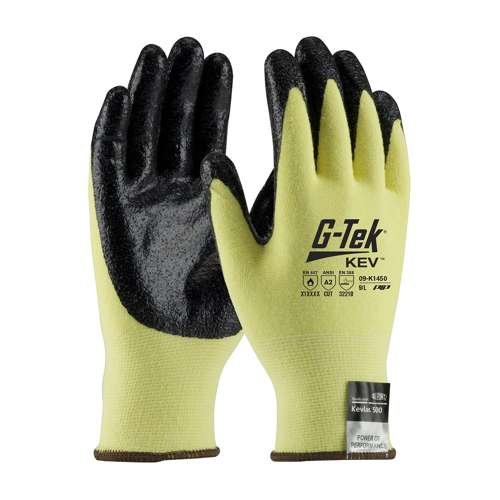 09-K1450 Seamless Knit DuPont™ Kevlar® / Spandex Glove with Nitrile Coated Smooth Grip on Palm & Fingertips