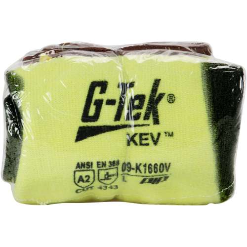 09-K1660V Seamless Knit DuPont™ Kevlar® Glove with Double-Dip Nitrile Coated MicroSurface Grip on Palm & Fingers - Vend-Ready