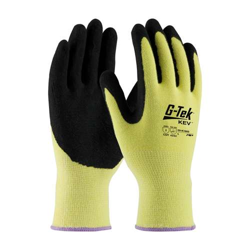09-K1660 Seamless Knit DuPont™ Kevlar® Glove with Double-Dip Nitrile Coated MicroSurface Grip on Palm & Fingers