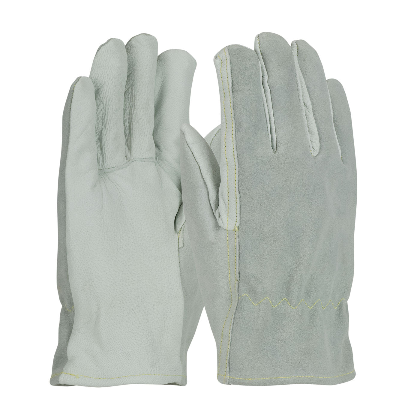 Top Grain Goatskin / Split Cowhide Leather Drivers Glove with Kevlar® Lining - Straight Thumb