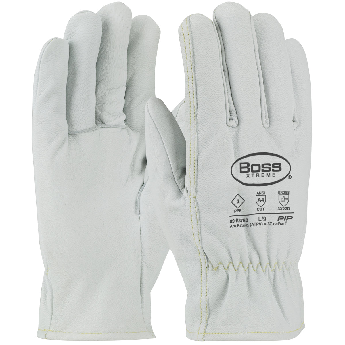 09-K3750 AR/FR Top Grain Goatskin Leather Drivers Glove with Kevlar® Lining - Straight Thumb