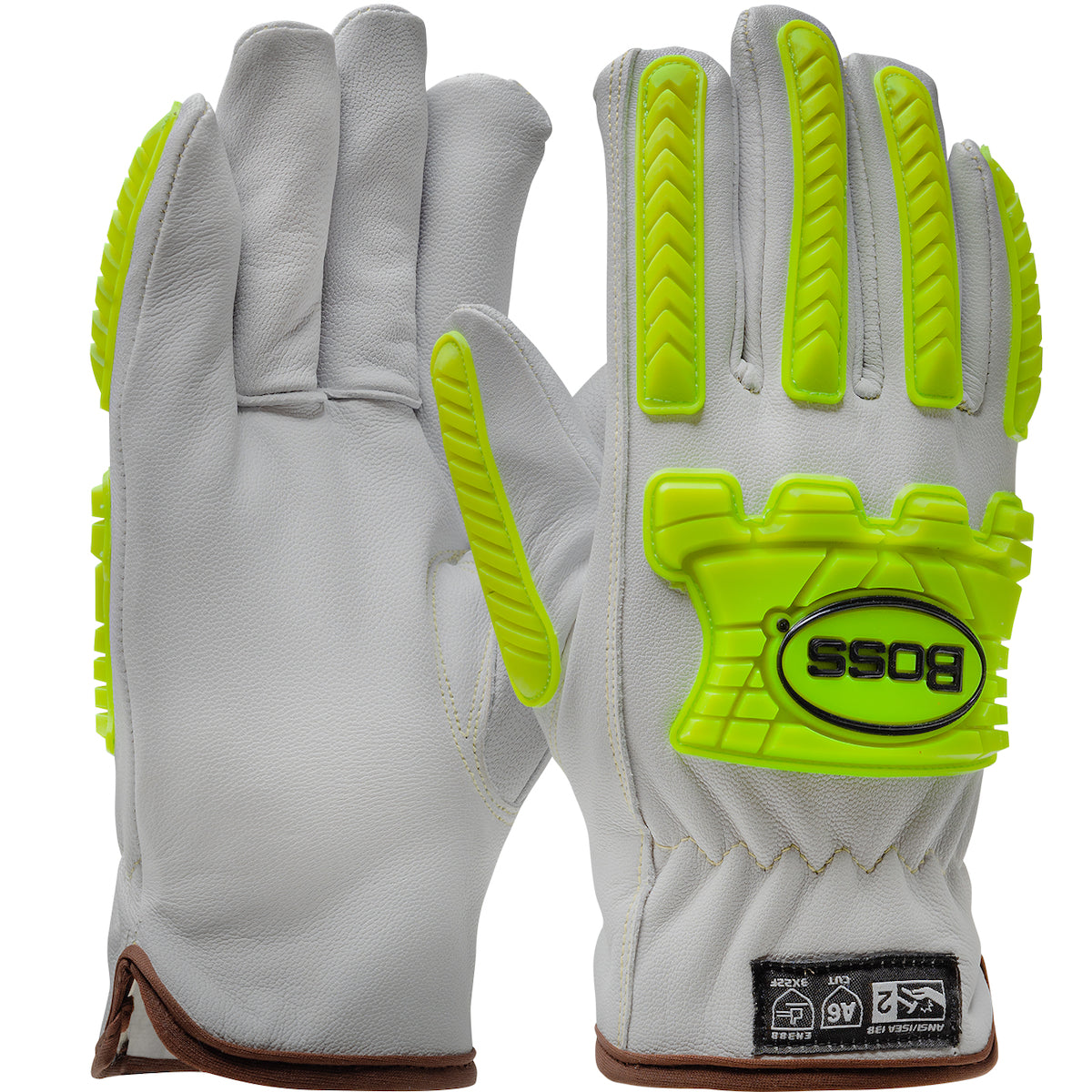 09-LC650MPW Premium Top Grain Goatskin Leather Drivers Glove with Engineered Yarn Lining, Hi-Vis Impact Protection and 3M™ C100 Thinsulate™ Insulation