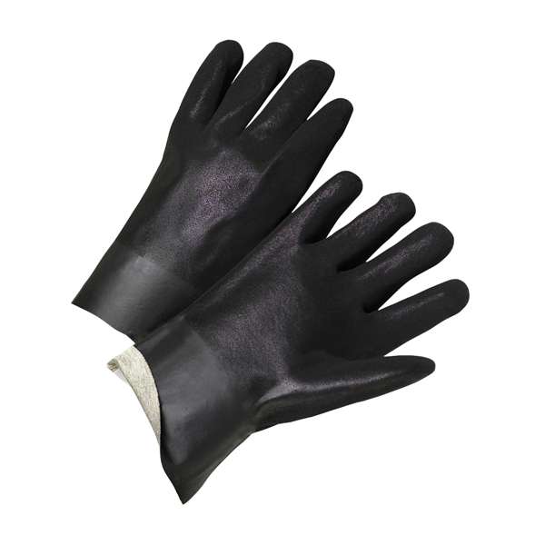 1027RF PVC Dipped Glove with Interlock Liner and Rough Sandy Finish  -  12" Length