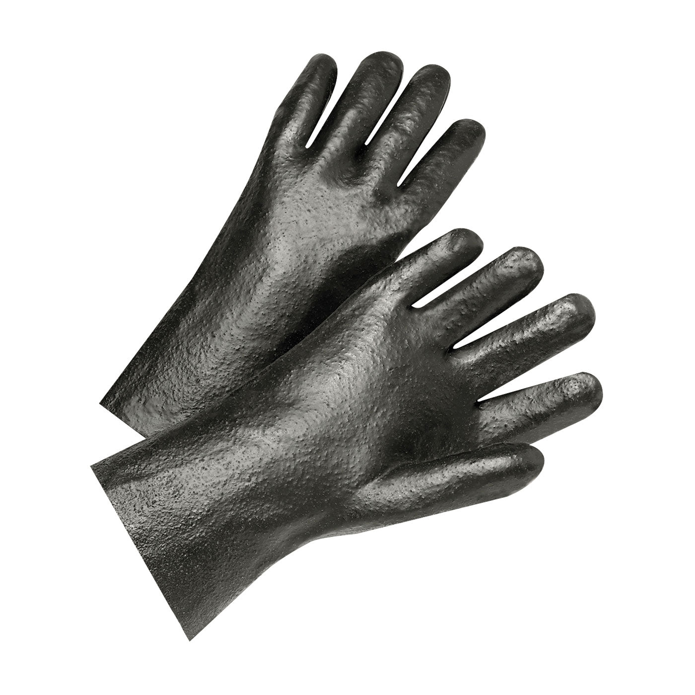 1027R PVC Dipped Glove with Interlock Liner and Semi-Rough Finish  -  12" Length