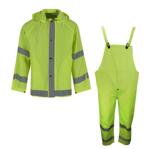 Radians 1820S 1820S Econo-Viz 3-Piece Rain Suit with Reflective Tape - Welding Helmet