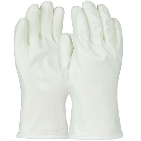 White Polyurethane Sure Grip Dual Layer Temp Gloves Medium