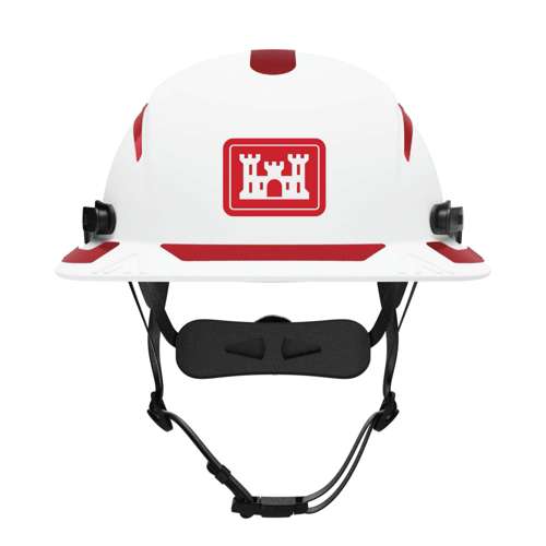 105-0-100-USACE Hardknock Resolve FullBrim Type II Safety Helmet Non-Vented USACE