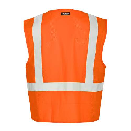 Kishigo 1090 Single Pocket Zipper Mesh Vest - Safety Vest
