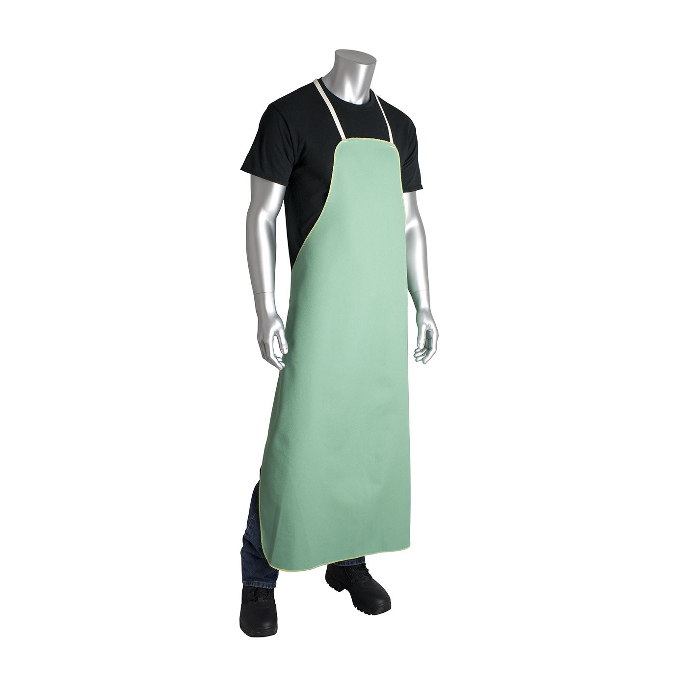 11-GAG-1P FR Green Cotton Sateen Apron