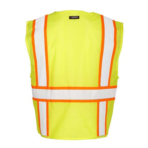 Kishigo 1163 Solid Front with Mesh Back Vest - Safety Vest