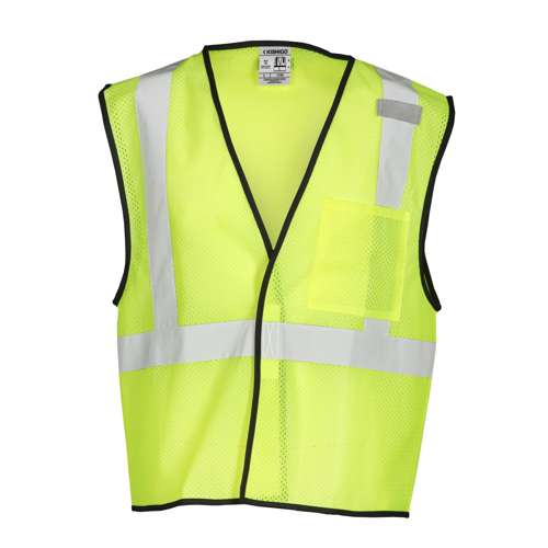 1193 Single Pocket Hook & Loop Mesh Vest - Economy