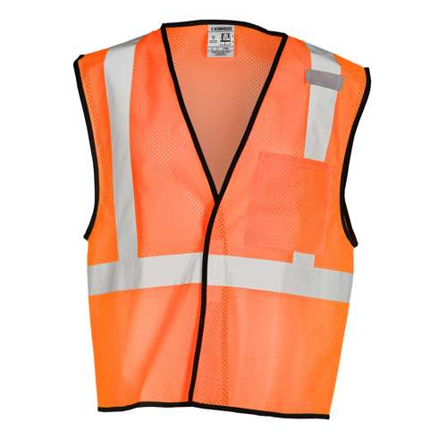 1194 Single Pocket Hook & Loop Mesh Vest - Economy
