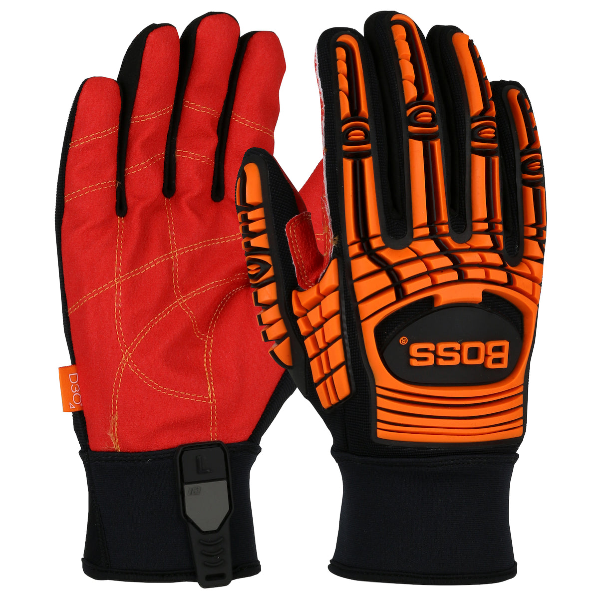 120-MP3120 Red PVC Grip Palm and Spandex Back – TPR Impact Protection