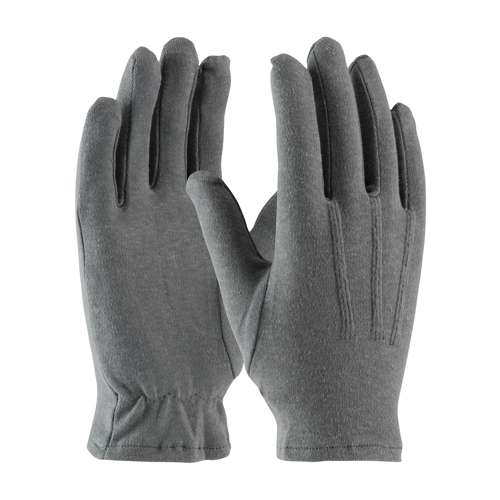 130-100GM 100% Cotton Dress Glove with Raised Stitching on Back - Open Cuff