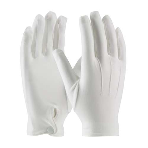130-650WM 100% Stretch Nylon Dress Glove with Raised Stitching on Back - Snap Closure