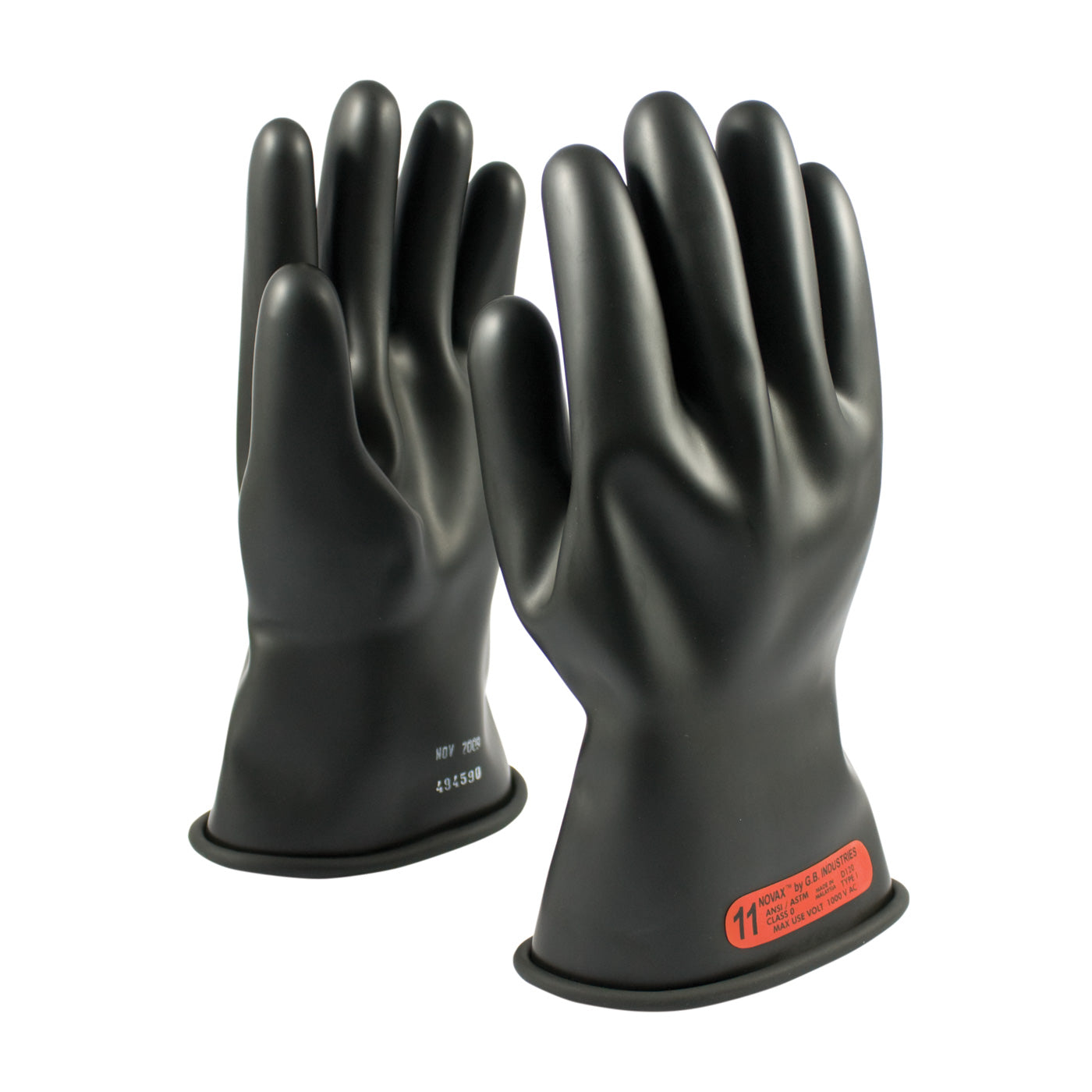 150-0-11 Class 0 Rubber Insulating Glove with Straight Cuff - 11"