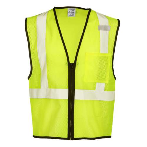 1519 Single Pocket Zipper Mesh Vest - Economy