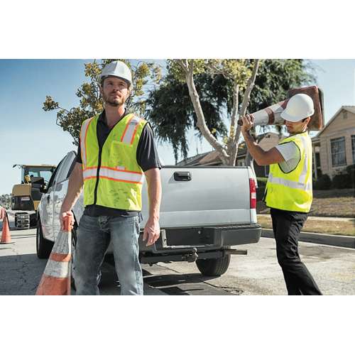 1519 Single Pocket Zipper Mesh Vest - Economy