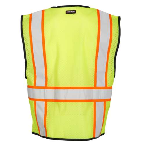 Kishigo 1527 Single Pocket Contrasting Mesh Vest - Economy - Safety Vest