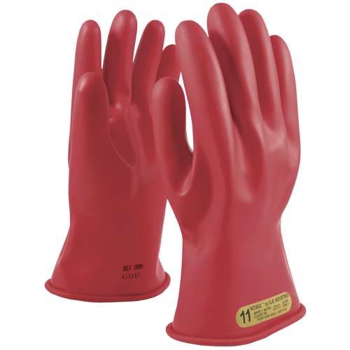 153-00-11 Class 00 Rubber Insulating Glove with Straight Cuff - 11"