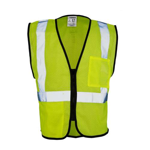 1537 Double Pocket Zipper Mesh Vest - Economy