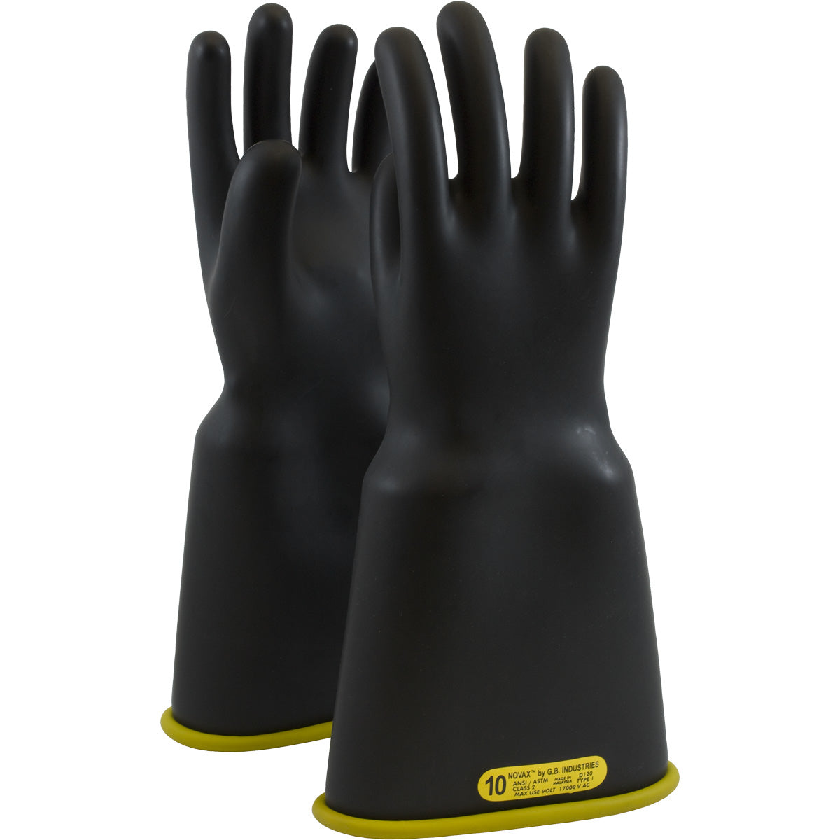 0154-2-16 Class 2 Rubber Insulating Glove with Bell Cuff - 16"