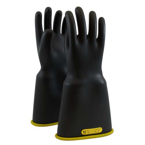 0154-2-18 Class 2 Rubber Insulating Glove with Bell Cuff - 18"