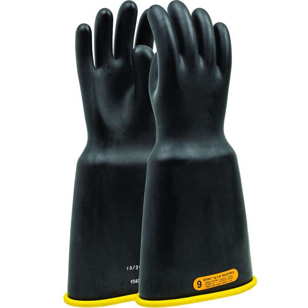 0154-4-16 Class 4 Rubber Insulating Glove with Bell Cuff - 16"