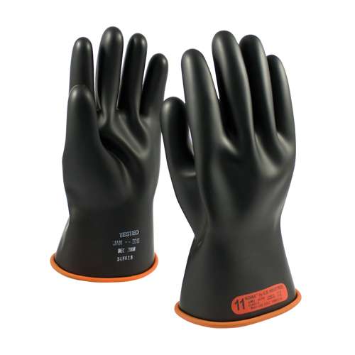 155-0-11 Class 0 Rubber Insulating Glove with Straight Cuff - 11"