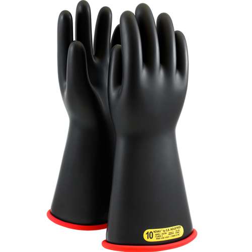 0156-2-14 Class 2, 14", Straight Cuff, Black over Red