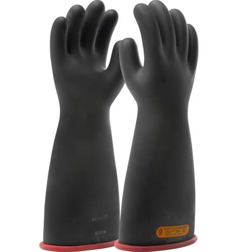0156-4-16 Class 4 Rubber Insulating Glove with Beaded Rolled Cuff - 16"