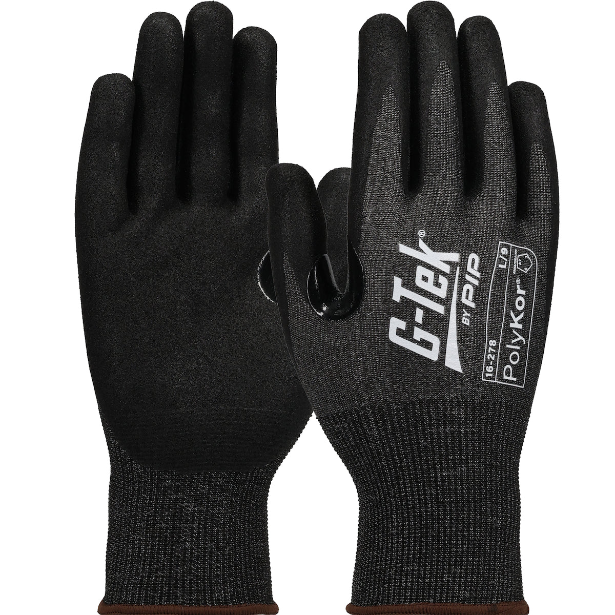 16-278 Seamless Knit PolyKor® X7™ Blended Glove with Nitrile Coated MicroSurface Grip on Palm & Fingers - Touchscreen Compatible