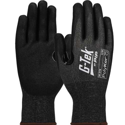16-278 Seamless Knit PolyKor® X7™ Blended Glove with Nitrile Coated MicroSurface Grip on Palm & Fingers - Touchscreen Compatible