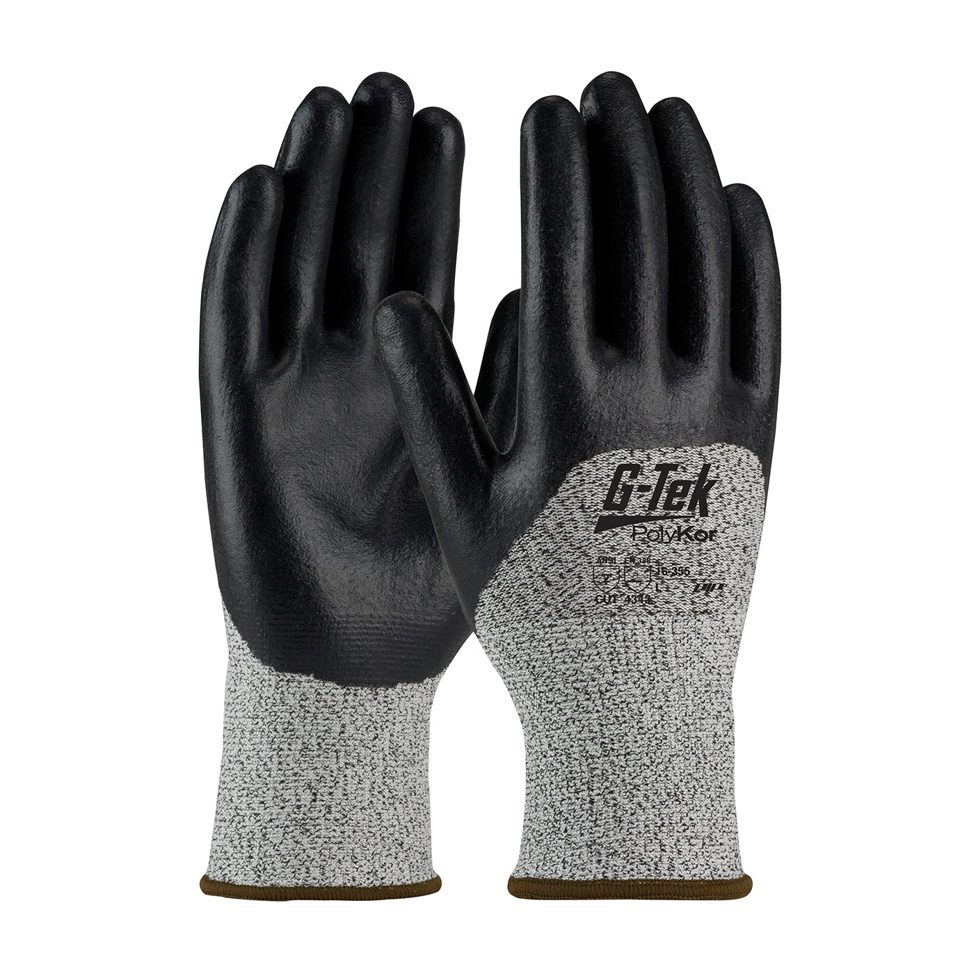 16-355 Seamless Knit PolyKor® Blended Glove with Foam Nitrile Coated Grip on Palm, Fingers & Knuckles