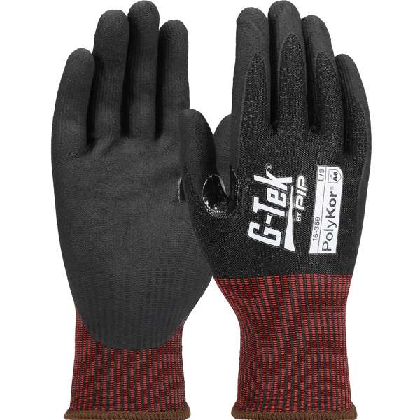 16-369 Seamless Knit PolyKor® Blended Glove with Foam Nitrile Coated Grip on Palm & Fingers - Touchscreen - ESD Safe