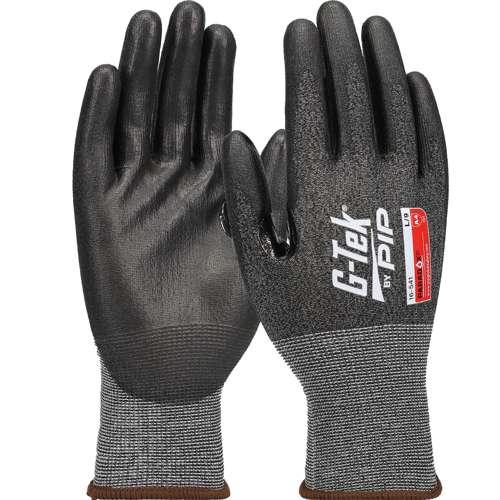 16-541 Seamless Knit PolyKor® Blended Glove with Polyurethane Coated Flat Grip on Palm & Fingers - 21 Gauge - Touchscreen