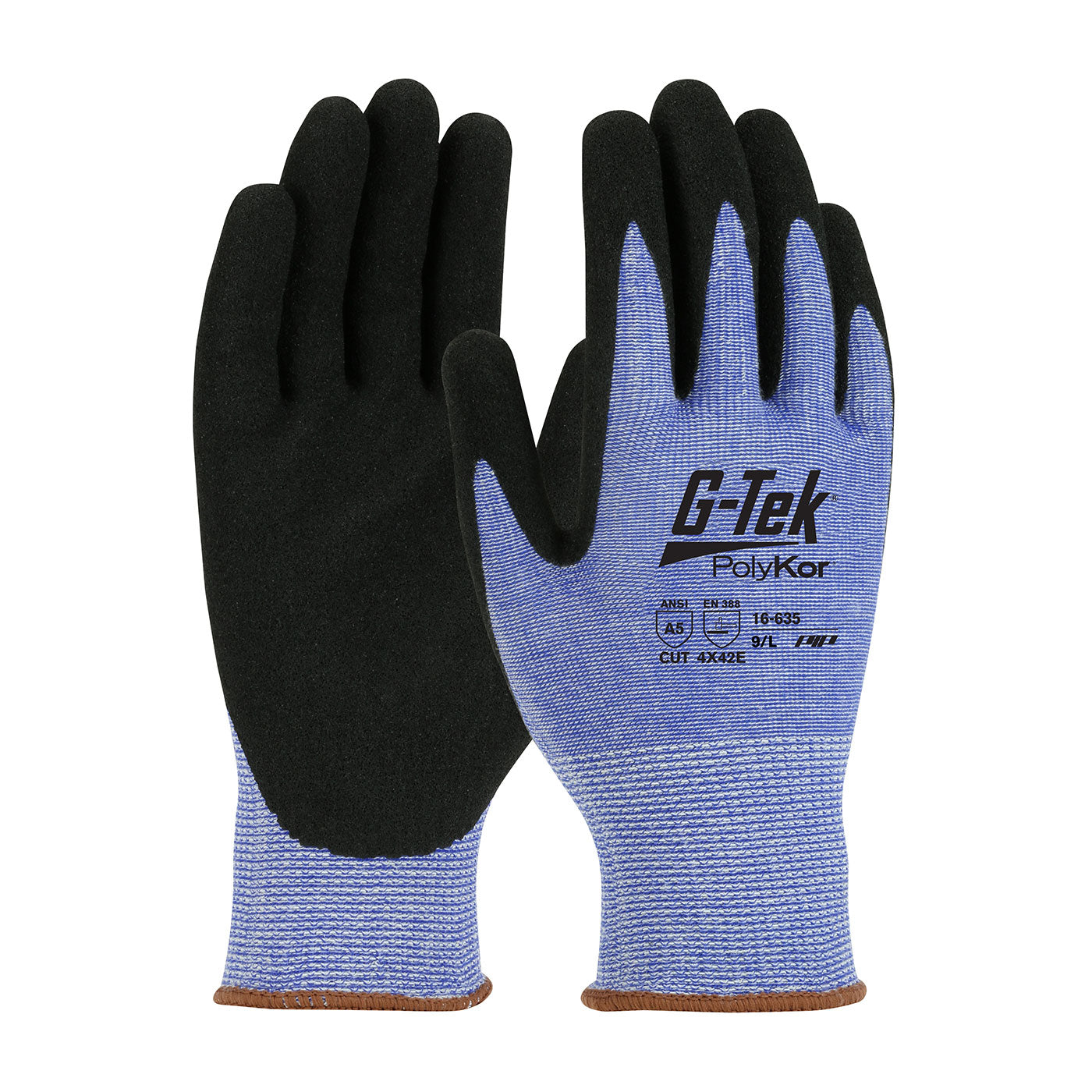 16-635 Seamless Knit PolyKor® Blended Glove with Nitrile Coated MicroSurface Grip on Palm & Fingers