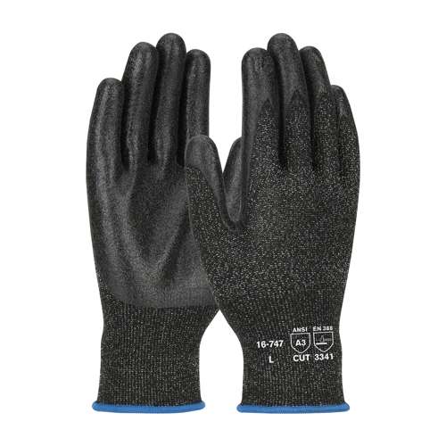 16-747 Seamless Knit PolyKor® Blended Glove with PVC Coated Smooth Grip on Palm & Fingers