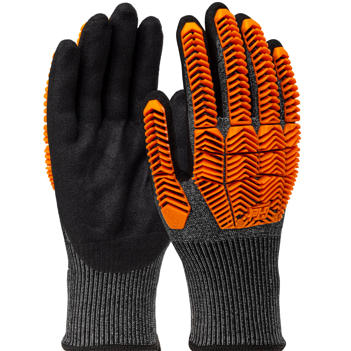 16-MPT630 Seamless Knit PolyKor® Blended Glove with D3O® Impact Protection and Nitrile MicroSurface Coated Palm & Fingers (QTY 6)
