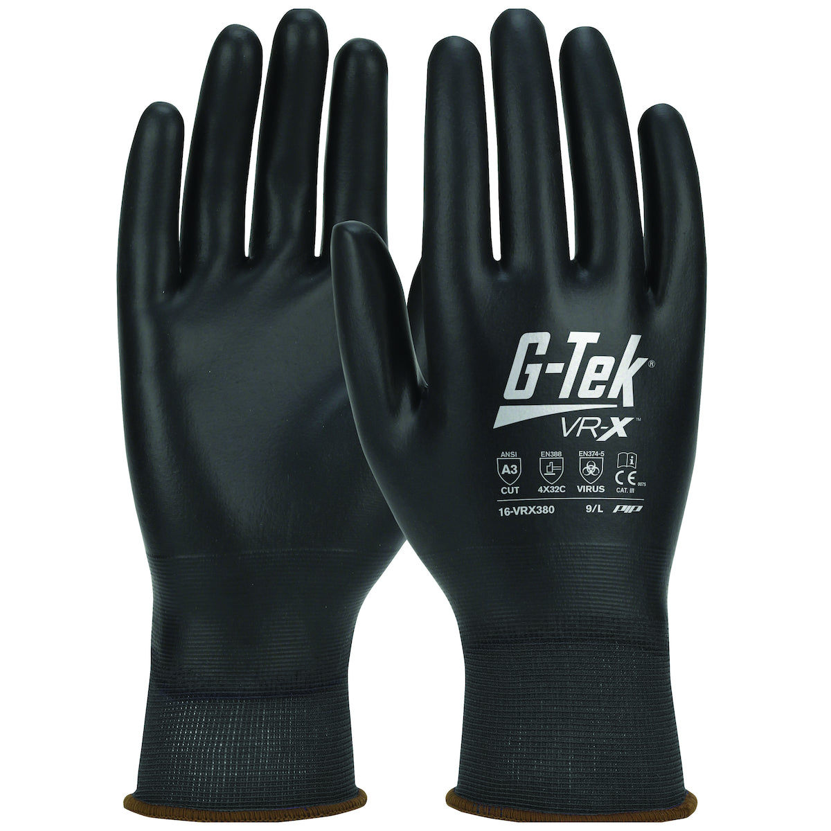 16-VRX380 Seamless Knit PolyKor® Blended Glove with Polyurethane Advanced Barrier Coating Protection – Touchscreen Compatible